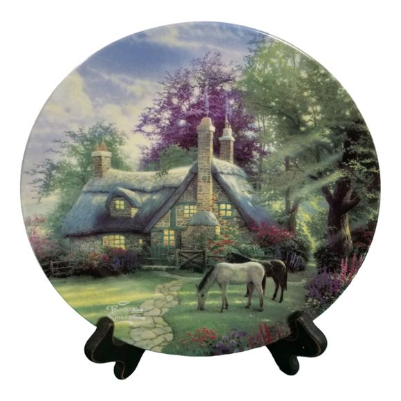 Vintage 2001 Thomas Kinkade A Perfect Summer Day 9" Collector Plate Maud Borup - Picture 2 of 5